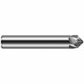 Harvey Tool 0.1250 in. 1/8 Shank dia x 60° per side Carbide Flat Chamfer Cutter, 5 Helical Flutes 867608